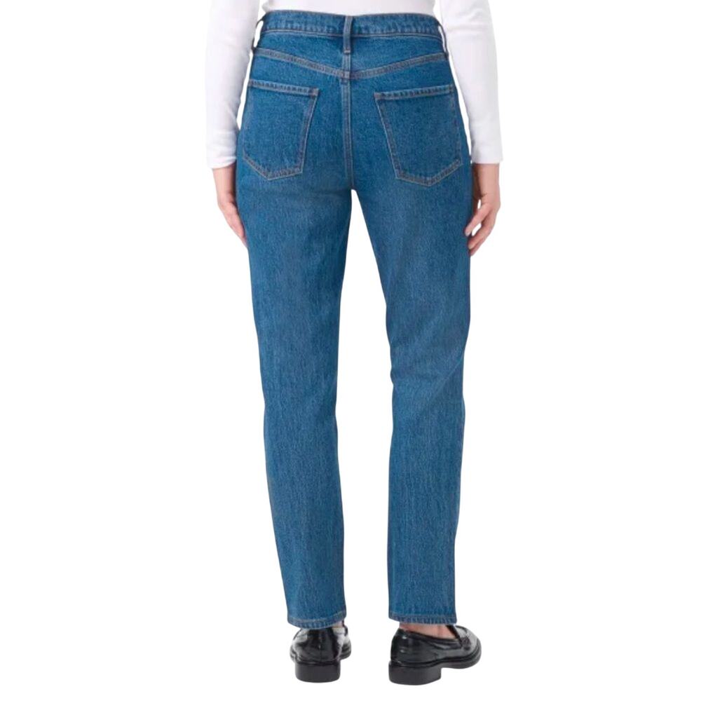 Kirkland Signature Ladies' Straight Leg Jeans Blue High Rise Size 6 - Picture 2 of 4